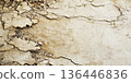 Petrified wood stone background with ancient fossilized bark textures in earthy tones. 136446836
