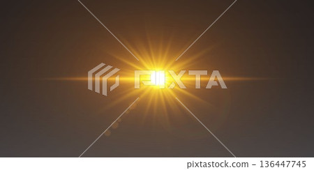 Bright radiating golden sun lens flare effect Bright radiating golden sun lens flare effect 136447745