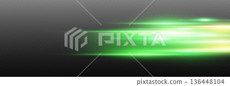 Green light streaks creating speed motion blur effect Green light streaks creating speed motion blur effect 136448104
