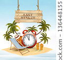 Summer holidays background. Vacation memories. Vector. 136448155