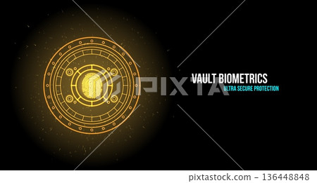 Vault Biometrics Ultra Secure Protection Golden Fingerprint Interface 136448848