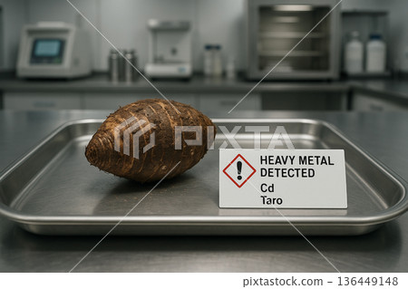 Heavy Metal Detected a Food Toxicology Analysis of Cadmium Cd Contamination Risk in a Raw Taro Tuber with a GHS Hazard Warning from Soil Bioaccumulation and Quality Control 136449148