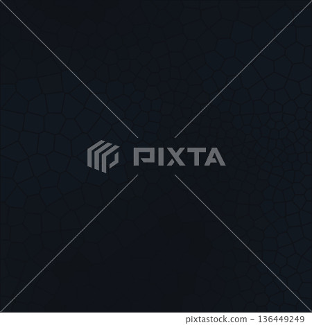 Square Dark Geometric Texture - Abstract Off-Black Voronoi Pattern 136449249