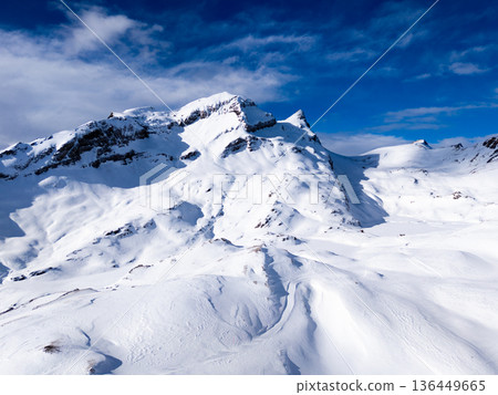 Reeti Mountain in Winter. Switzerland. Aerial View 136449665