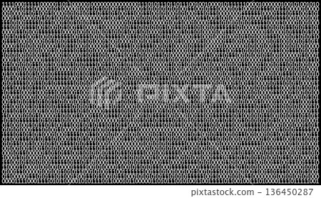 Monochrome Logic - Stark High-Contrast Binary Data Grid Monochrome Logic - Stark High-Contrast Binary Data Grid 136450287