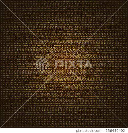 Gilded Distortion The Golden Glitch of a Liquid Binary Horizon Gilded Distortion The Golden Glitch of a Liquid Binary Horizon 136450402