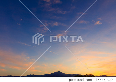 Mt. Hiei before dawn Mt. Hiei before dawn 136450982