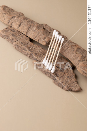 Bamboo cotton swabs for eco-friendly personal hygiene 136451374