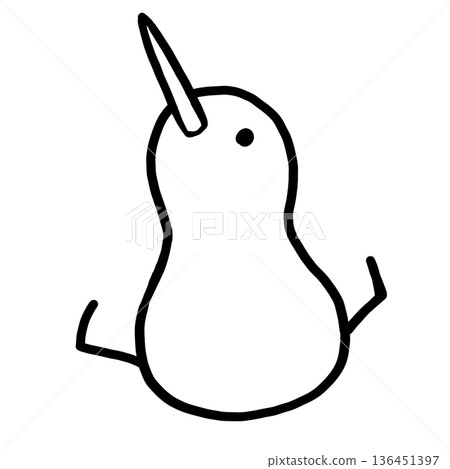 一幅幾維鳥的線條簡略畫。 一幅幾維鳥的線條簡略畫。 136451397