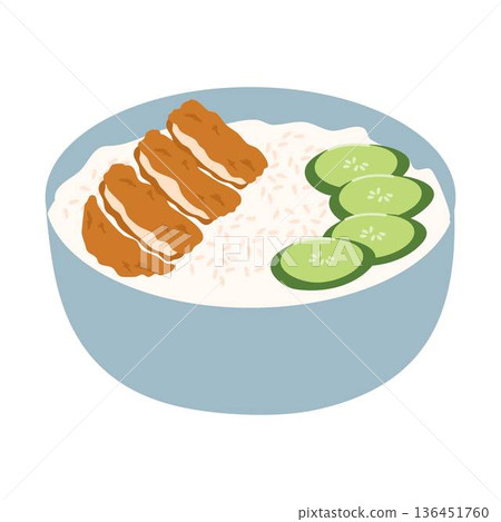 Chicken katsu with rice, japanese food Chicken katsu with rice, japanese food 136451760