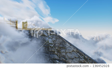 stairway to heaven. paradise, eden gates. Religious concept. 3d rendering. stairway to heaven. paradise, eden gates. Religious concept. 3d rendering. 136452028