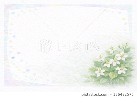 畫框材質：花，魚腥草 136452575