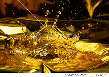 Gold bitcoin cryptocurrency coin create in liquid gold with trust. Golden bitcoin mining from gold and casting into bitcoin coin shape for credit trust new money, crown water liquid Gold bitcoin cryptocurrency coin create in liquid gold with trust. Golden bitcoin mining from gold and casting into bitcoin coin shape for credit trust new money, crown water liquid 136453204