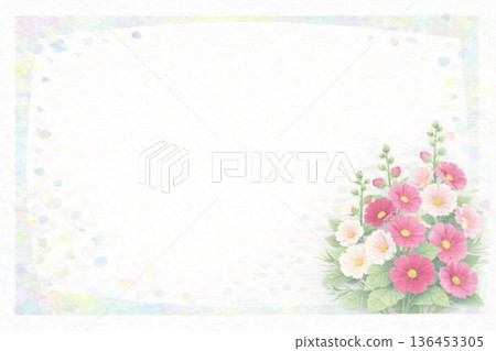 Frame material: Flowers, Hollyhock Frame material: Flowers, Hollyhock 136453305