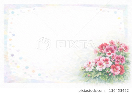 畫框材質：天竺葵花 136453432