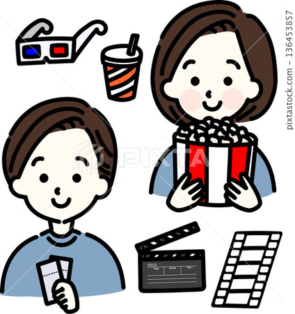 Watching movies Watching movies 136453857