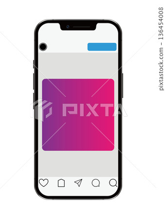 智慧型手機和SNS螢幕 136454008