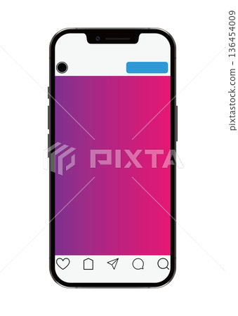 Smartphone and SNS screen 136454009