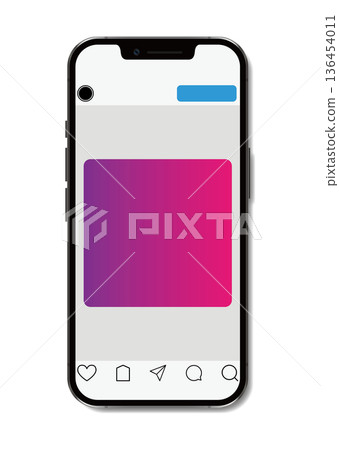 智慧型手機和SNS螢幕 136454011