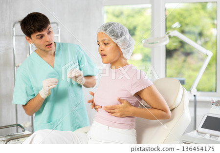 Patient and her doctor had extensive dialogue Patient and her doctor had extensive dialogue 136454175