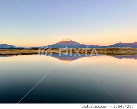 Fuji River and Mount Fuji Fuji River and Mount Fuji 136454295