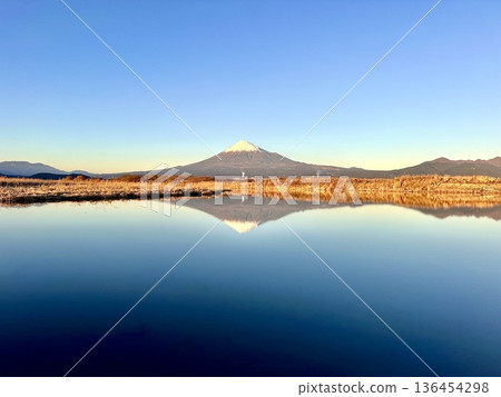 Fuji River and Mount Fuji Fuji River and Mount Fuji 136454298