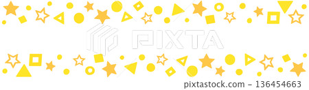 Yellow cute pattern line decoration Yellow cute pattern line decoration 136454663