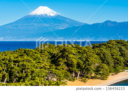 美濱岬和富士山 [靜岡縣沼津市] 136456215