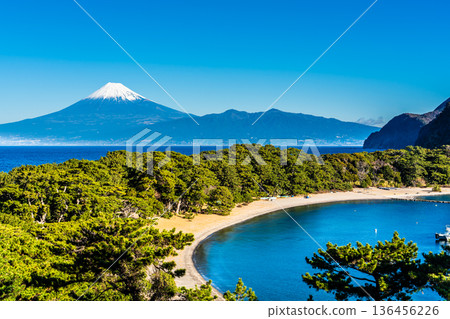 Cape Mihama and Mount Fuji [Numazu City, Shizuoka Prefecture] 136456226