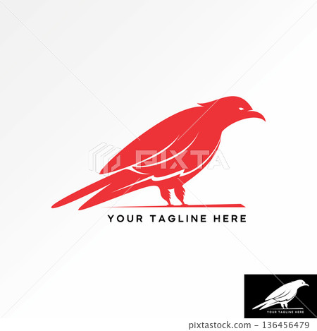 Animal bird eagle falcon hawk claw predator raptor strong mascot tech sport logo design graphic concept creative premium vector stock image top sell 136456479