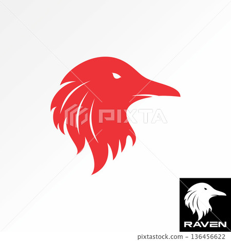 Animal bird head hawk eagle falcon predator raptor strong mascot tech sport logo design graphic concept creative premium vector stock image top sell 136456622
