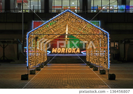 盛岡燈光秀,盛岡車站瀑布廣場 盛岡燈光秀,盛岡車站瀑布廣場 136456807