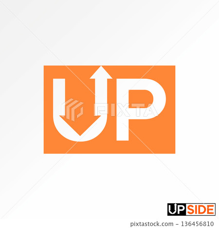 Initial UP font with upside arrow top down fast speed boost motion next right logo design graphic concept creative premium vector stock image top sell Initial UP font with upside arrow top down fast speed boost motion next right logo design graphic concept creative premium vector stock image top sell 136456810