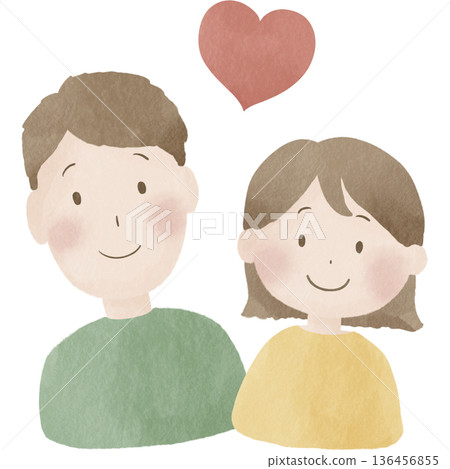 一對恩愛夫妻的肖像 | 男人和女人，兩個人，愛情，婚姻 136456855