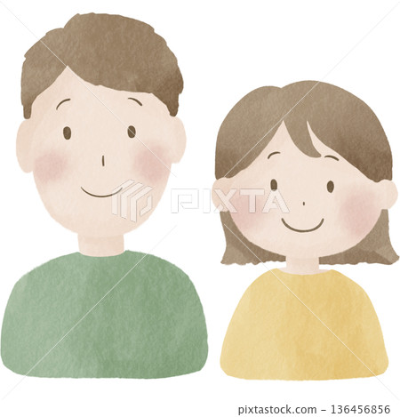 一對恩愛夫妻的肖像 | 男人和女人,兩個人,愛情,婚姻 一對恩愛夫妻的肖像 | 男人和女人,兩個人,愛情,婚姻 136456856