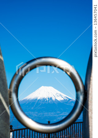 Mount Fuji from Cape Deai [Numazu City, Shizuoka Prefecture] 136457041