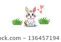 Cute rabbit 136457194