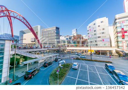 東京城市景觀:立川站北口環島 東京城市景觀:立川站北口環島 136457342
