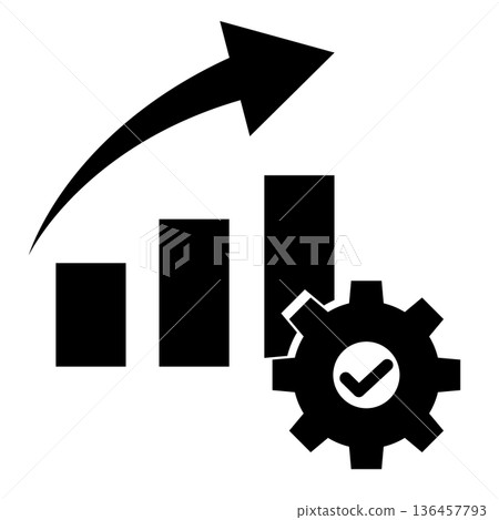 Productivity icon. Productivity analysis sign. flat style. Productivity icon. Productivity analysis sign. flat style. 136457793