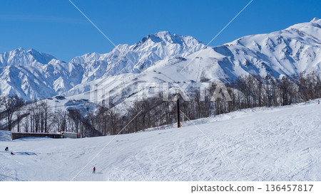 北阿爾卑斯山和滑雪場 136457817