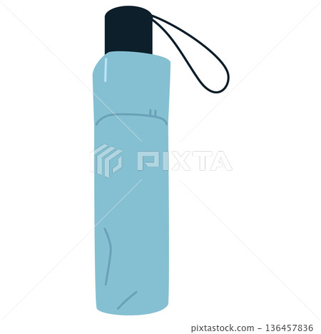 Folding umbrella illustration 136457836