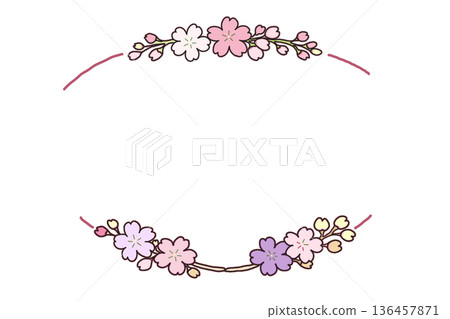 Cherry blossom frame Graduation Graduation Spring Flower Frame Cherry blossom frame Graduation Graduation Spring Flower Frame 136457871