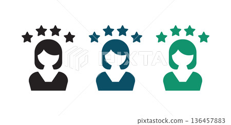 Achievement Icon Flat Vector. Clean and minimal graphic design. 136457883