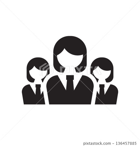 Business Woman Icon Flat Vector. Clean and minimal graphic design. 136457885