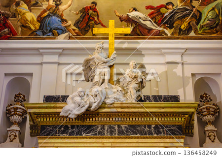 Painting, decoration, hand-painted, like a painting from Paris, France 136458249