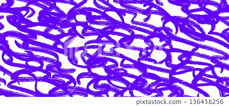 Seamless purple brush stroke scribbles texture. Grunge rough sketched scrawl background. Repeated hand drawn abstract doodles pattern. Bold pencil chalk or crayon squiggle lines wallpaper. Vector Seamless purple brush stroke scribbles texture. Grunge rough sketched scrawl background. Repeated hand drawn abstract doodles pattern. Bold pencil chalk or crayon squiggle lines wallpaper. Vector 136458256