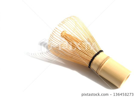 Tea whisk on white background 136458273