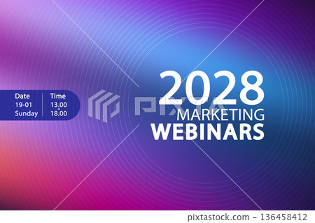 Online event and virtual conference background featuring a vibrant purple and blue gradient. This digital session template uses sleek circular lines to create a high-impact, modern visual for a live . Online event and virtual conference background featuring a vibrant purple and blue gradient. This digital session template uses sleek circular lines to create a high-impact, modern visual for a live . 136458412