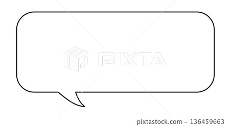 Horizontal speech bubble, inward-facing tail, single item (short) Horizontal speech bubble, inward-facing tail, single item (short) 136459663
