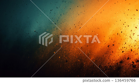 Abstract vintage film burn texture with warm orange and blue Abstract vintage film burn texture with warm orange and blue 136459766